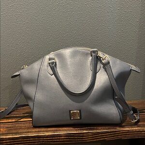 Dooney & Bourke Blue Grey Leather Satchel
